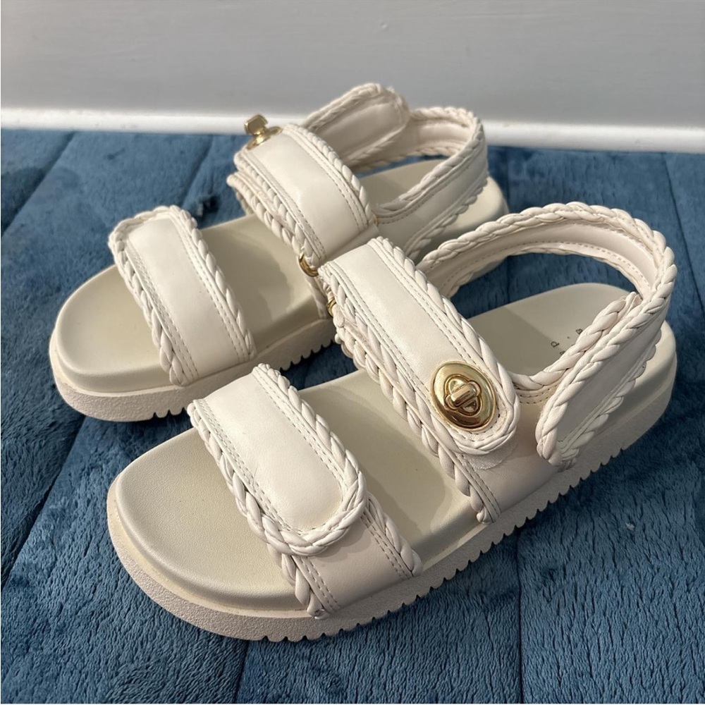 a new day Cream Sandals